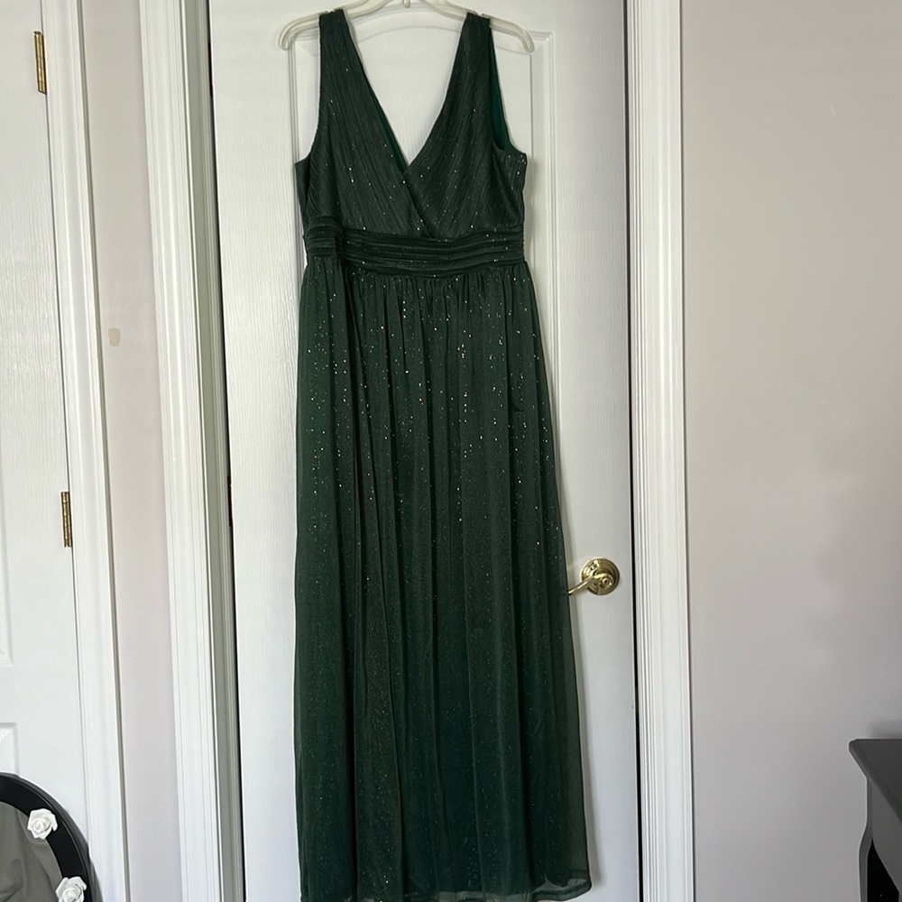 Green sparkly prom dress
